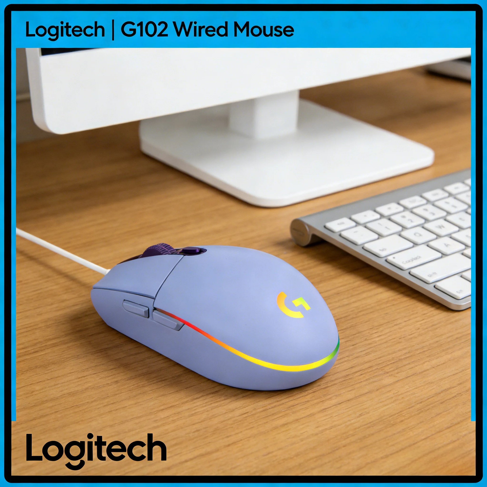 

Игровая мышь Logitech G102 Lightweight 2-го поколения, проводная, с высокоточным сенсором
