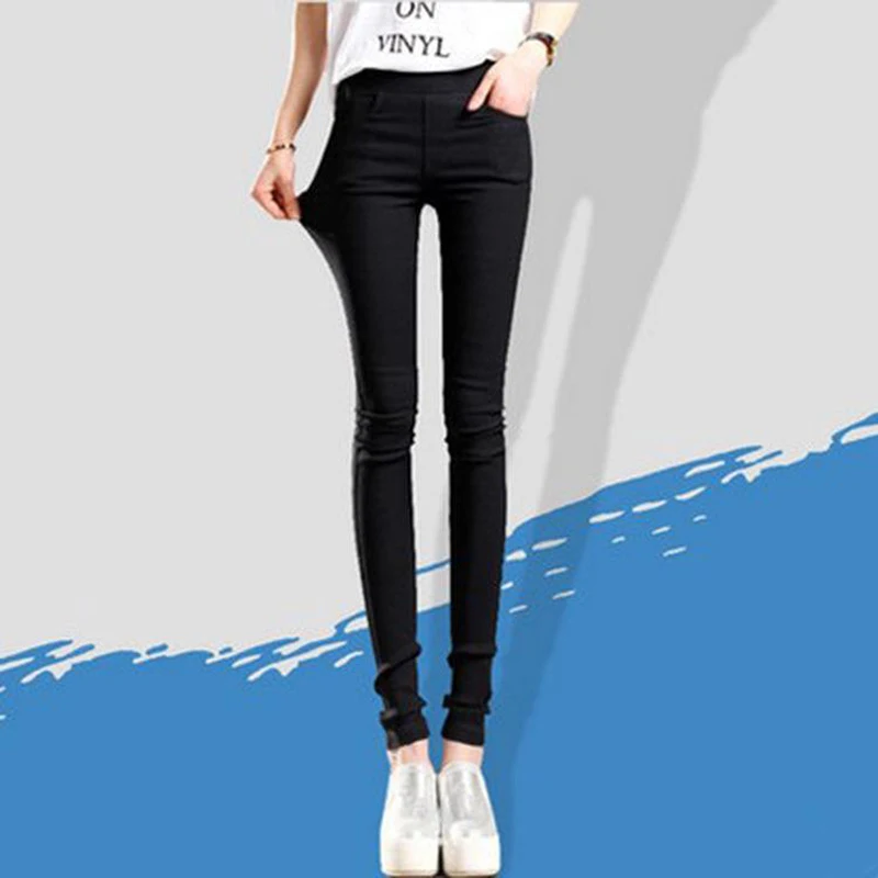 Women Summer Elastic Casual Stretch Skinny Leggings Slim Pencil Pants