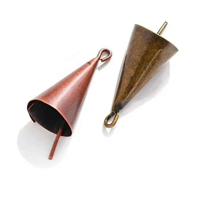 2026 NEW HOT Rustic Iron Tin Metal Vintage Jingle Bells Rusty Trumpet Bells For Garland Crafts Wreath Christmas Ornaments