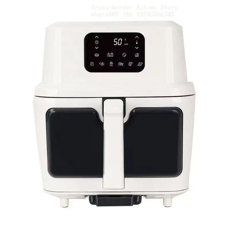 7.5L Large Capacity Visual Air Fryer Touch Control Multifunctional Oil‑Free Electric Oven Household Integrated Cooking Appliance