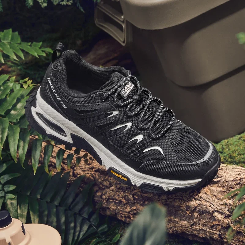 Skechers Outdoor Men Sports Shoes Air Cushion Lace Up Sneakers Men's Casual Breathable Non-slip Wear-resistant Hiking Shoes Male