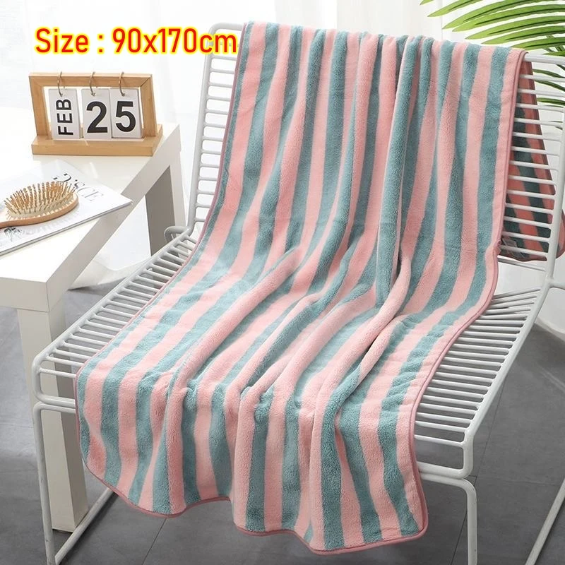 Bath Towel 90 x 170 cm Stripe Super Soft Bathroom Towel Gym Towel Sports Towel Beach Towel Super Absorbent 1pc