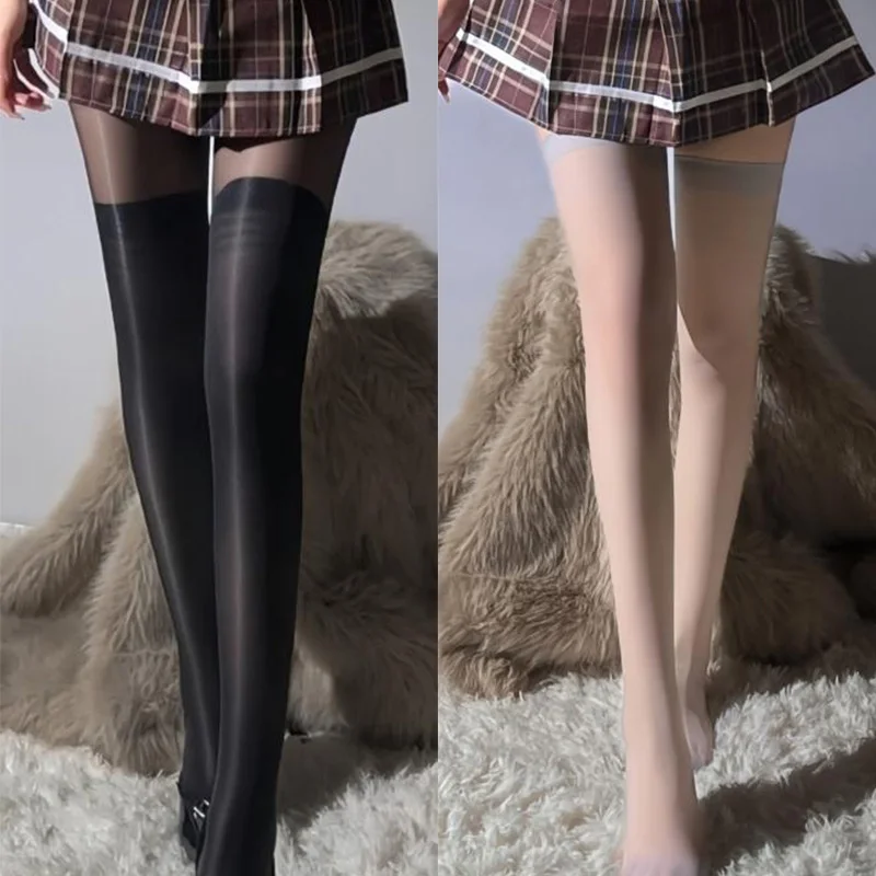 Collants Perspective de chaussettes serrées double couche avec collants en maille avec lingerie sexy imprimée collants blancs lolita mode xxx