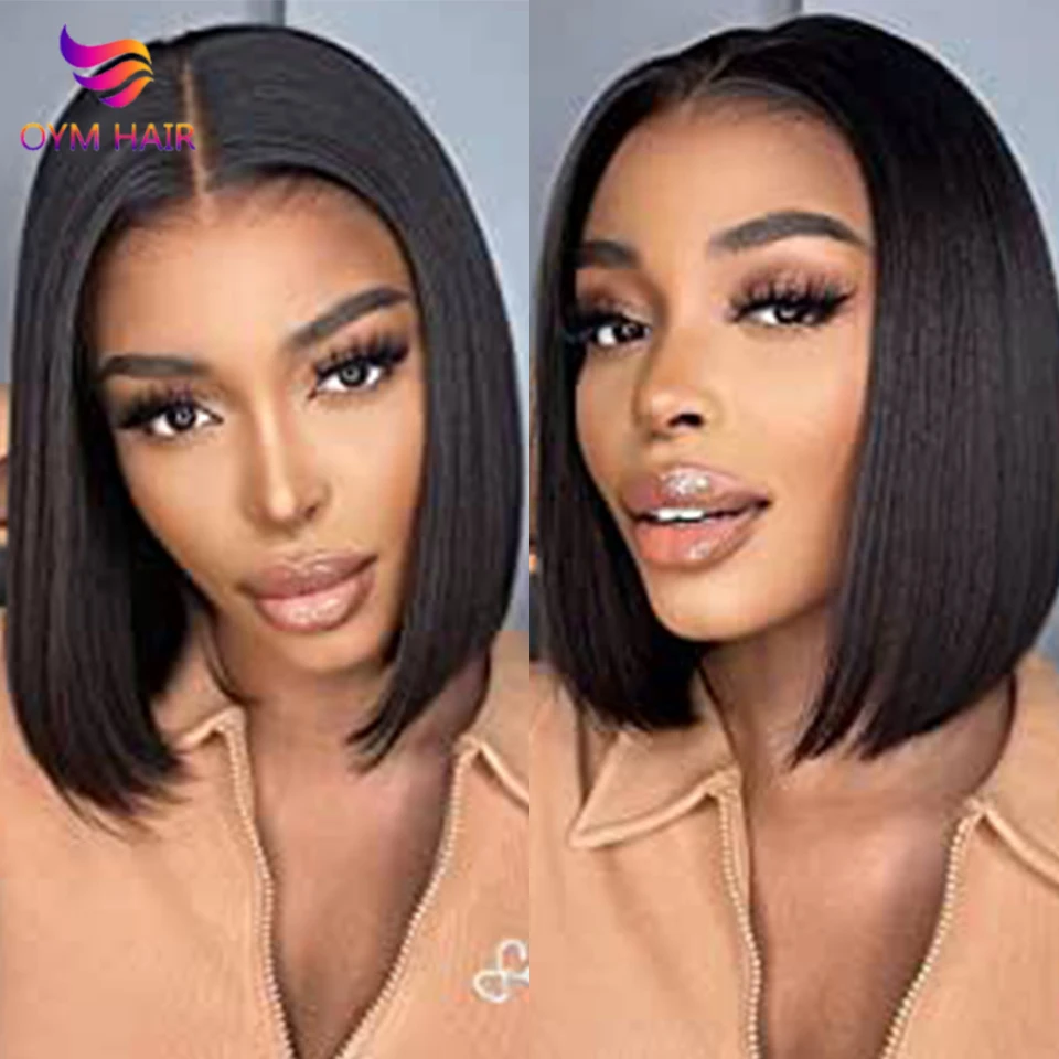 

Short Bob Wig Straight 13x4 Lace Front Wig Human Hair Wigs for Black Women Brazilian Lace Wigs Pre Plucked Transparent Front Wig