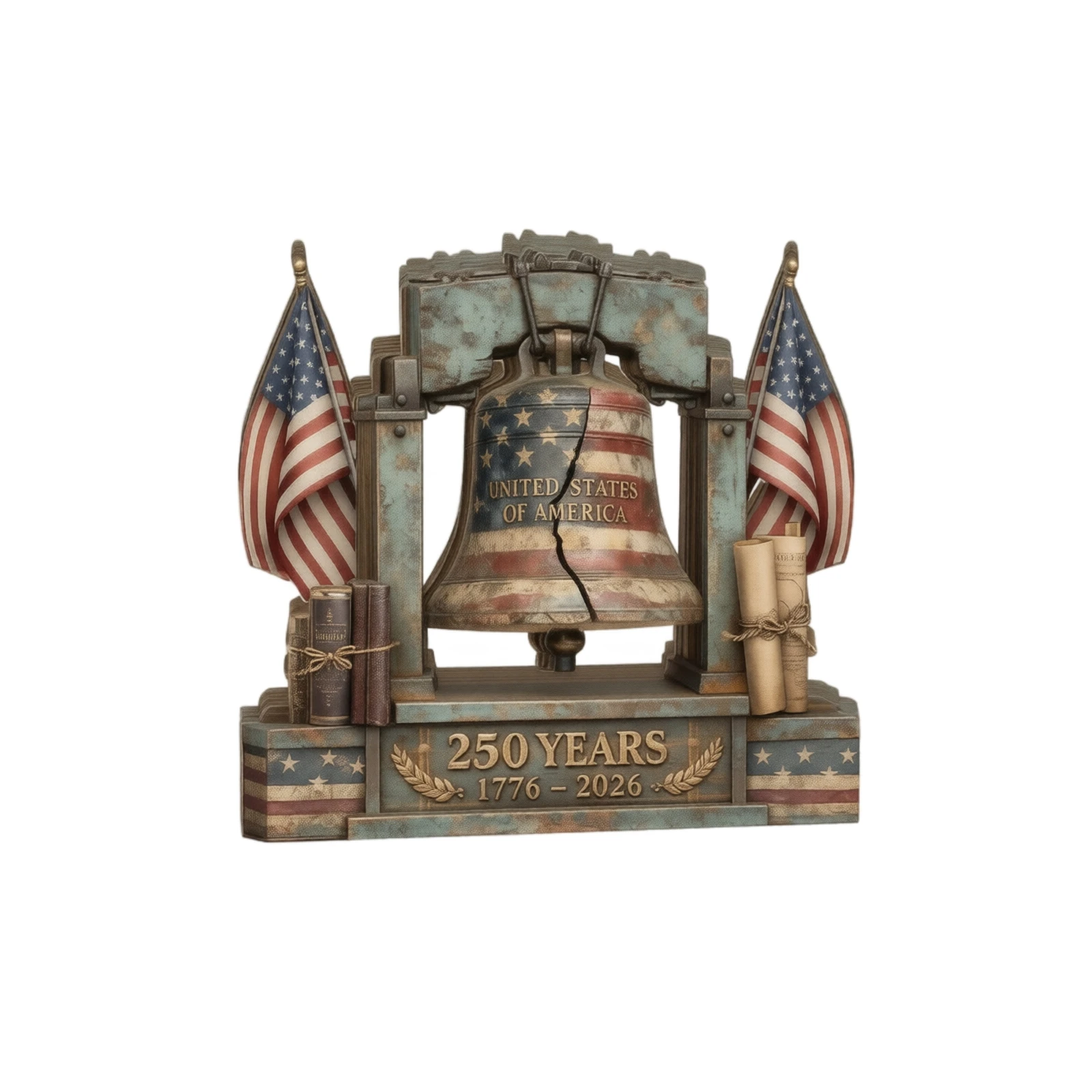 The 250 anniversary of the founding of the United States wooden plate, 1776-2026 250 anniversary of the United States wooden pla
