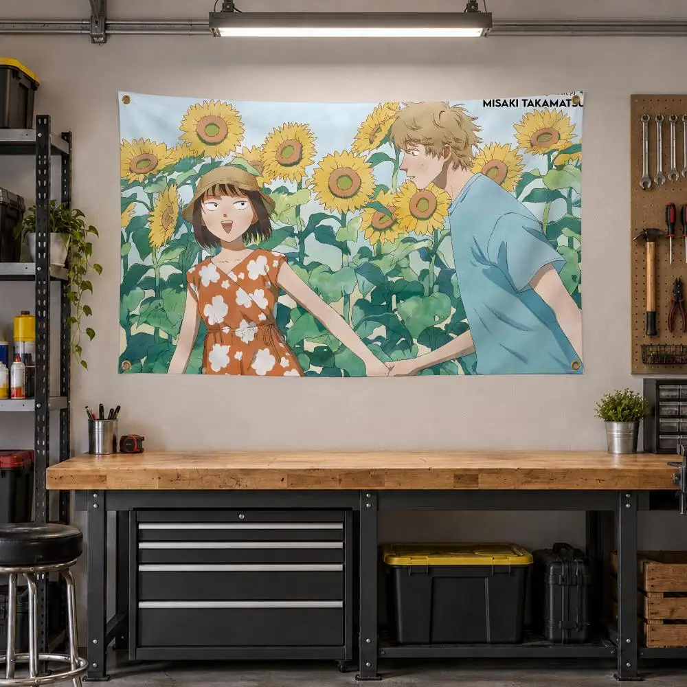 Anime Skip and Loafer Romance Flags Personalized Banner Flag Room Dorm Camping Picnic Garage Bar Outdoor Wall Decor