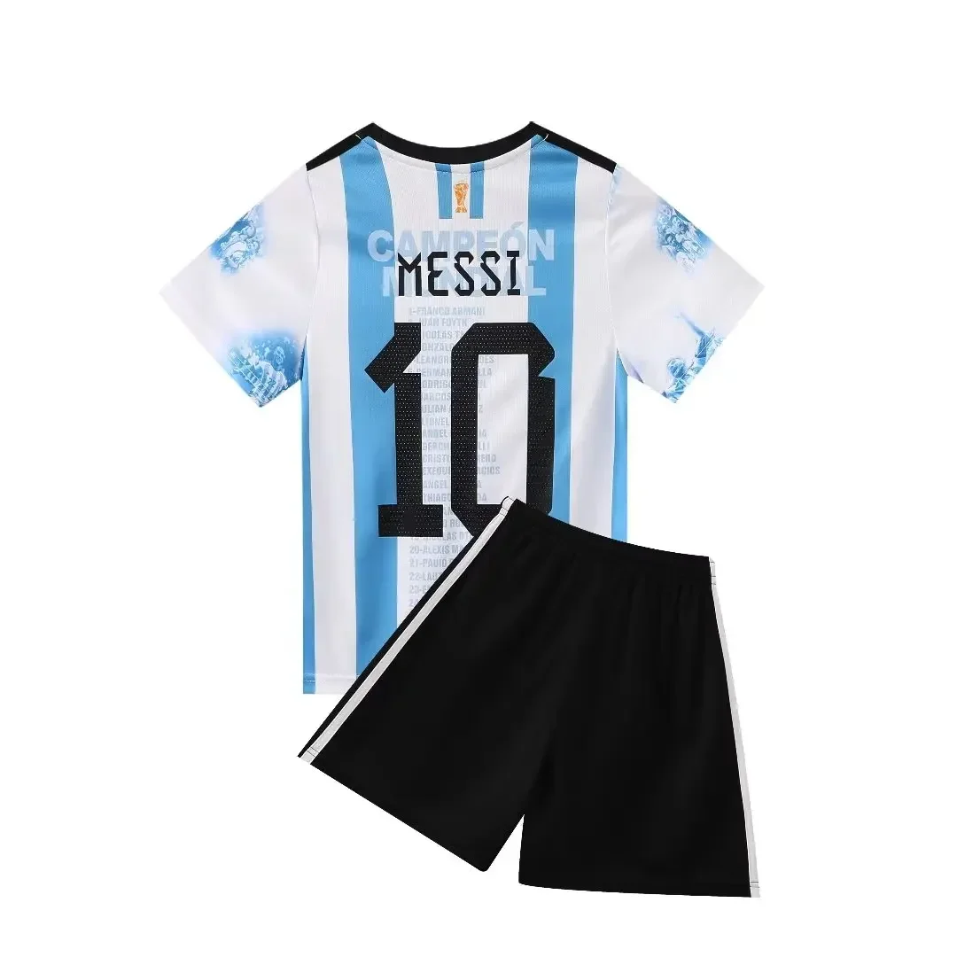 children's clothing set boy girl Messi Fans shirt Training wear men and kids games Jerseys kits Leisure sportSleeve Uniforms