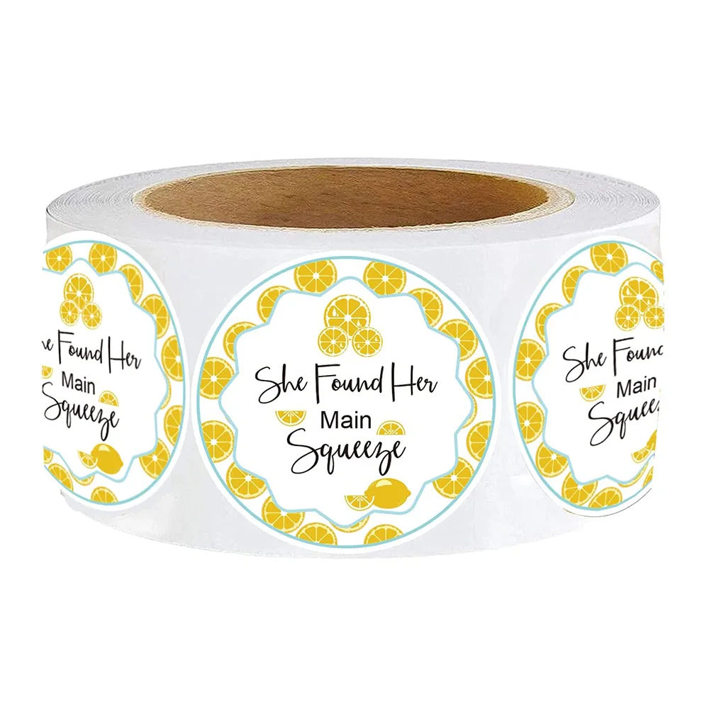 

Lemon Bridal Thank You Stickers She Found Her Main Squeeze Shower Favors Labels for Party