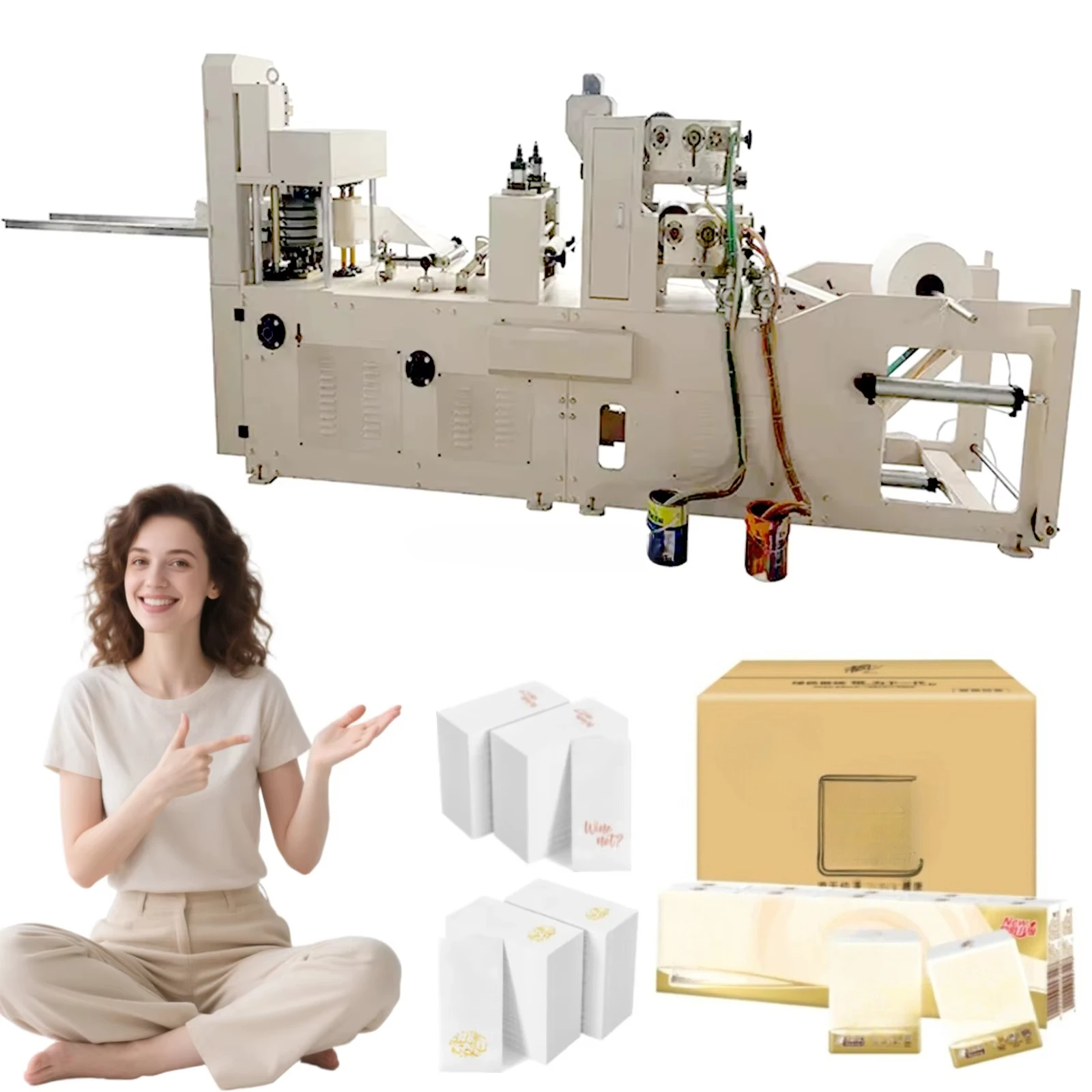 Automatic Paper Napkin Machine High Efficiency Durable Design