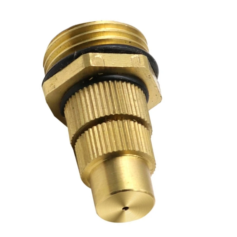 Rociador latón duradero con pulverizador ajustable, boquilla nebulización agua ajustable, adecuado para limpieza y