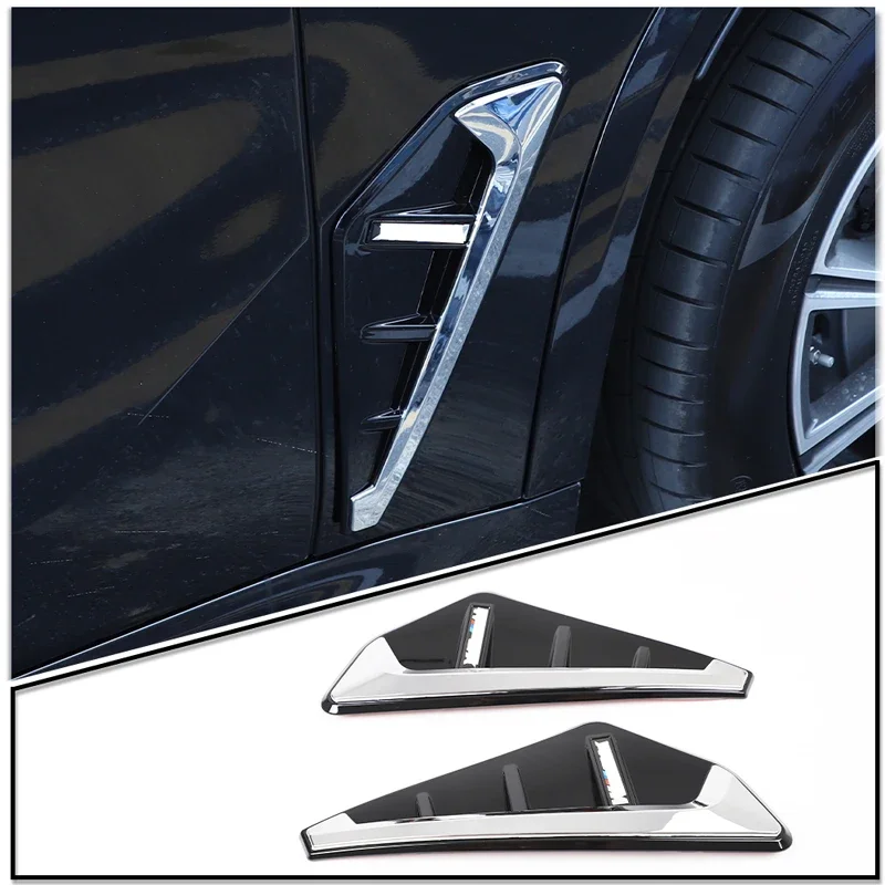 

For BMW X5 G05 X5M F95 2019-2021 Car styling ABS Car Shark Gill Side Fender Vent 3D Sticker Exterior Details Car Accessories