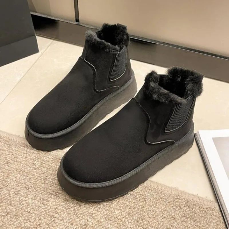 Winter Women Snow Boots Plush Warm Non Slip Waterproof Ladies Flats Sneakers Casual Slip on Female Ankle Boots Botas Mujer