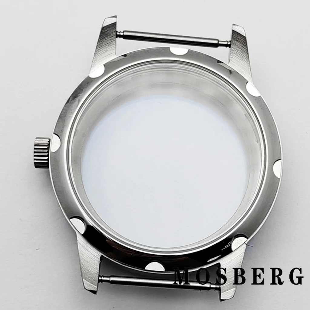 44 مللي متر الفضة 6497 ساعة حافظة الصلبة الفولاذ المقاوم للصدأ ل ETA 6498 6497 ST3600 حركة الساعات اكسسوارات أجزاء