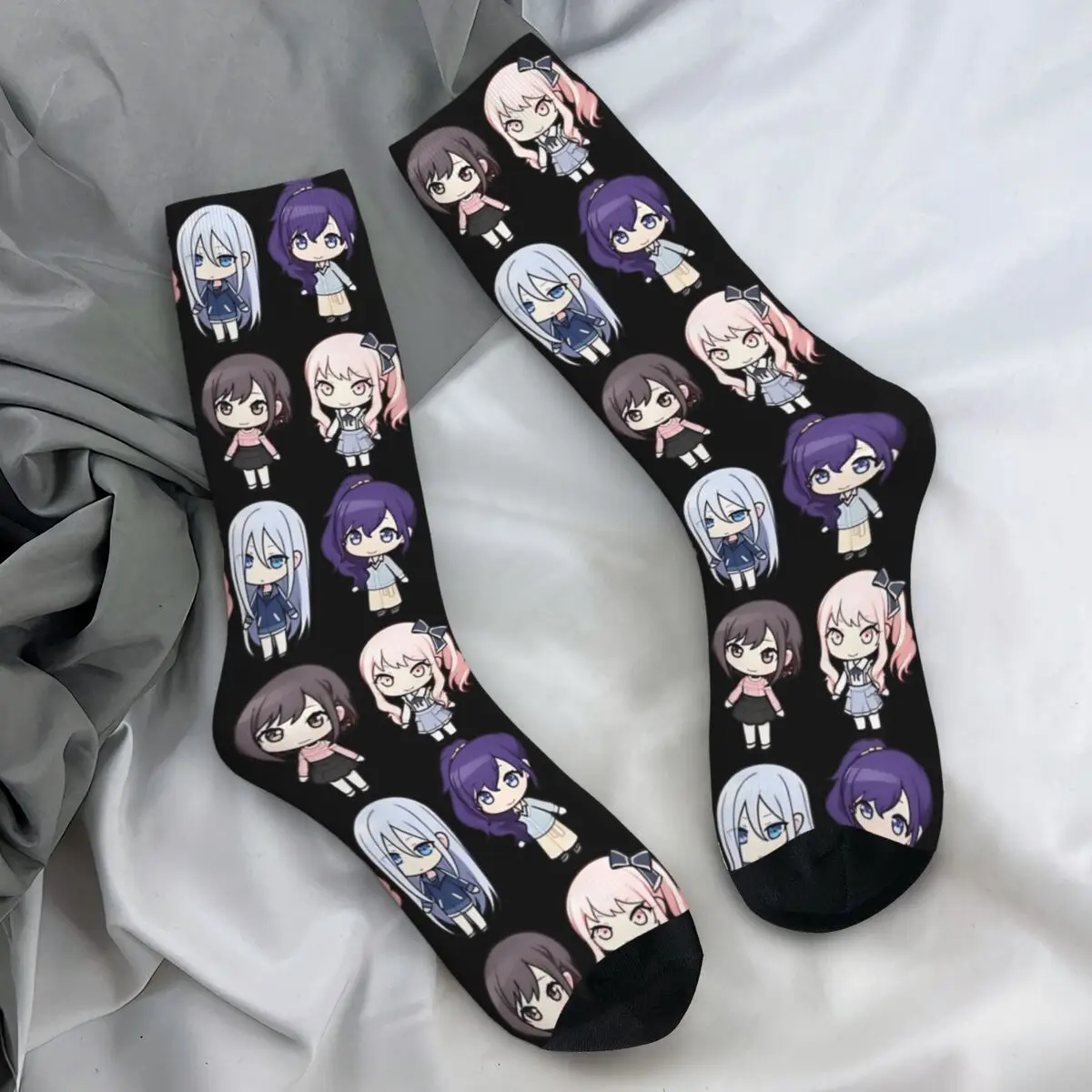 جوارب رياضية خارجية للرجال والنساء ، مشروع Sekai Emu Otori جوارب ، جوارب جرافيك غير رسمية مضادة للانزلاق ، الخريف