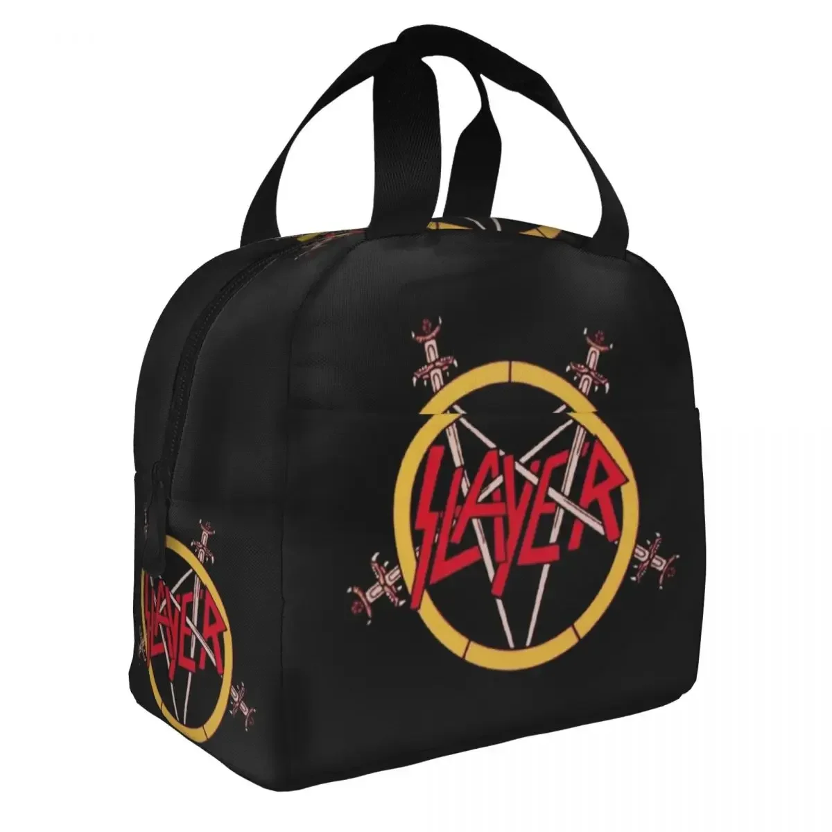 Custom Bag Custom Custom Slayers Heavy Metal Rock Band Resuable Lunch Box Women Waterproof Cooler Thermal Food Insulated Lunch B