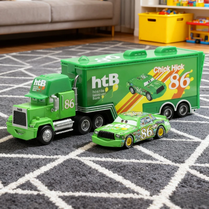 

НОВЫЙ набор автомобилей и грузовиков Disney Pixar, 2 шт., молния Маккуин, дядя, Майк, Кинг Круз, модель грузовиков, коллекция автомобилей, Рождественский подарок