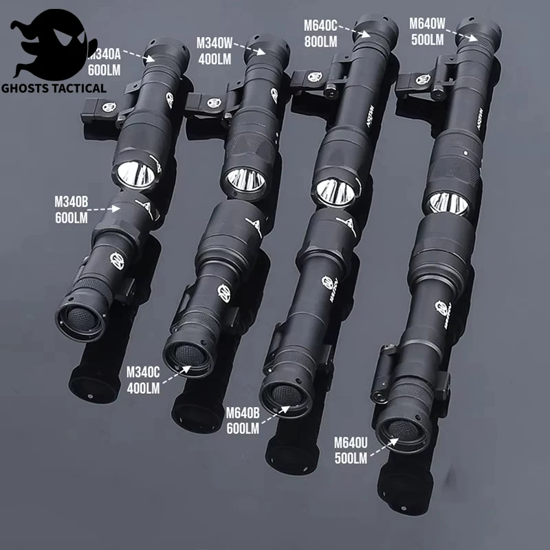 

Wadsn Metal Tactics Flashlight M640U M640W M340W Strobe Scout Light M340C M640C Hunting Weapon Lamp for Mlok Keymod 20mm Rail