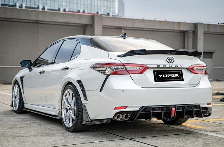 Pro Toyota camry 2018 2019 2020 2022 2023 ABS černá přední tlumič lippe zadní difusor strana sukně spoiler obal tělo souprava