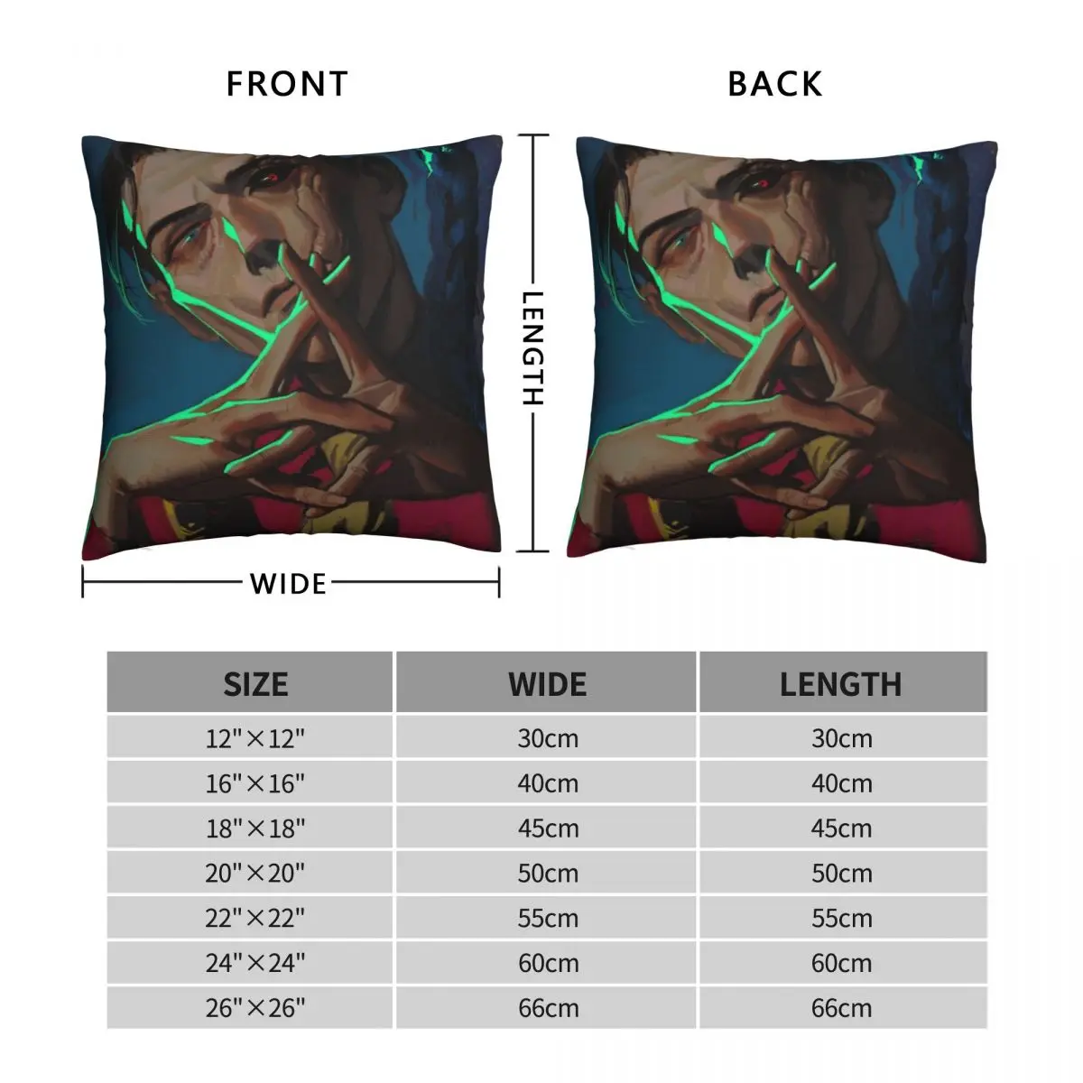 Arcane Silco Square Pillowcase Polyester Linen Velvet Creative Zip Decor Pillow Case Sofa Seater Cushion Case