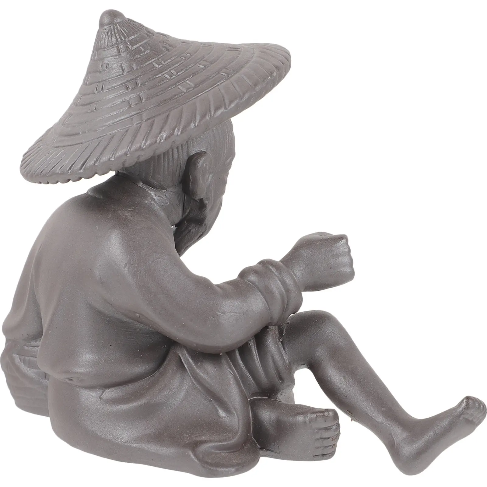Mini Fisherman Statue Ceramic Simulation for Fish Tank Decoration Micro Landscape Bonsai Adorn Aquarium Ornament Home Decor