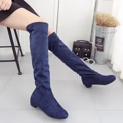 Botas Stivali sexy sopra il ginocchio Donna Scarpe da donna femminili Stivali lunghi da donna Moda invernale Stivali alti alla coscia Scarpe invernali Taglie forti