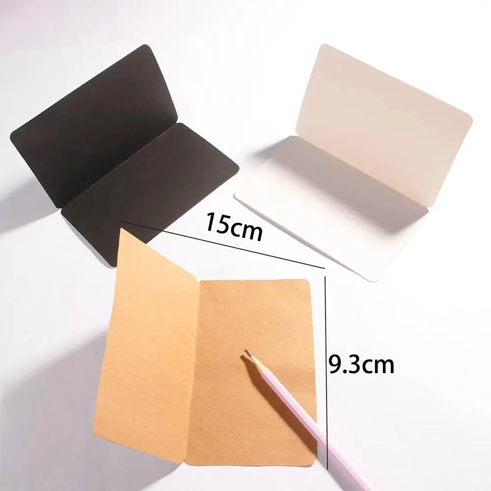 Kids Black Office High Quality 5PCS Gift Vintage Blank Mini Kraft Paper Craft Greeting Card Message Card