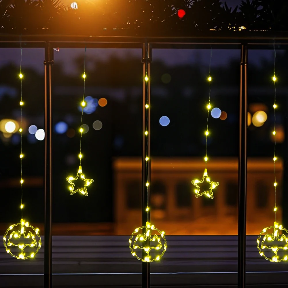 

LED Halloween Pattern Decorative Light Strings Are Suitable for Garden Courtyard and Interior Decoration