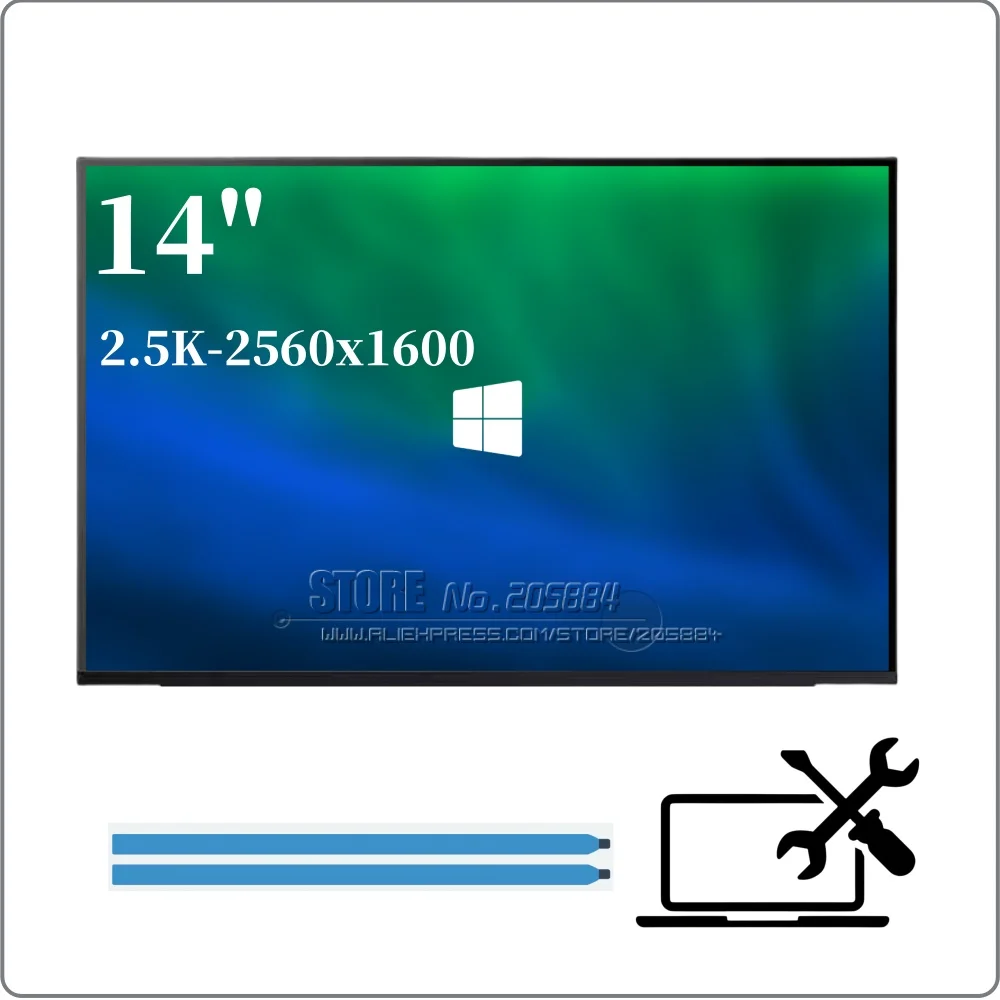 

14,0 "120 Гц 2560x1600 N140GLE-GT1 B140QAN03.H NE140QDM-NX3 для экрана ноутбука ZBOOK FIREFLY 14 G9/G10 (без сенсорного экрана)