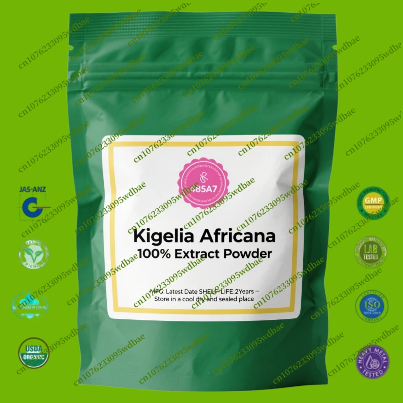 

Индивидуальный пакет из алюминиевой фольги для порошка экстракта Kigelia Africana, двойной пластиковый пакет, запор фруктов для глобальных дистрибьюторов