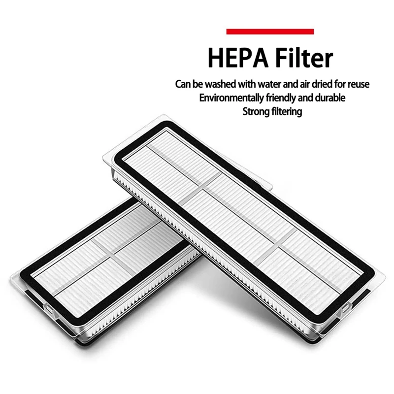 Kit di ricambio Accessori compatibili per Xiaomi Robot Vacuum X10 Plus,X10+,X20 Pro,X20 Plus,Filtro per sacchetto per la polvere con spazzola principale