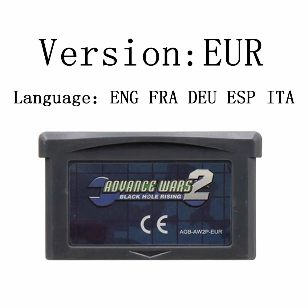 32 Bit Video Game Console Card GBA Game Cartridge Advance Wars Series Advance Wars 2 Black Hole Rising for GBA English Version