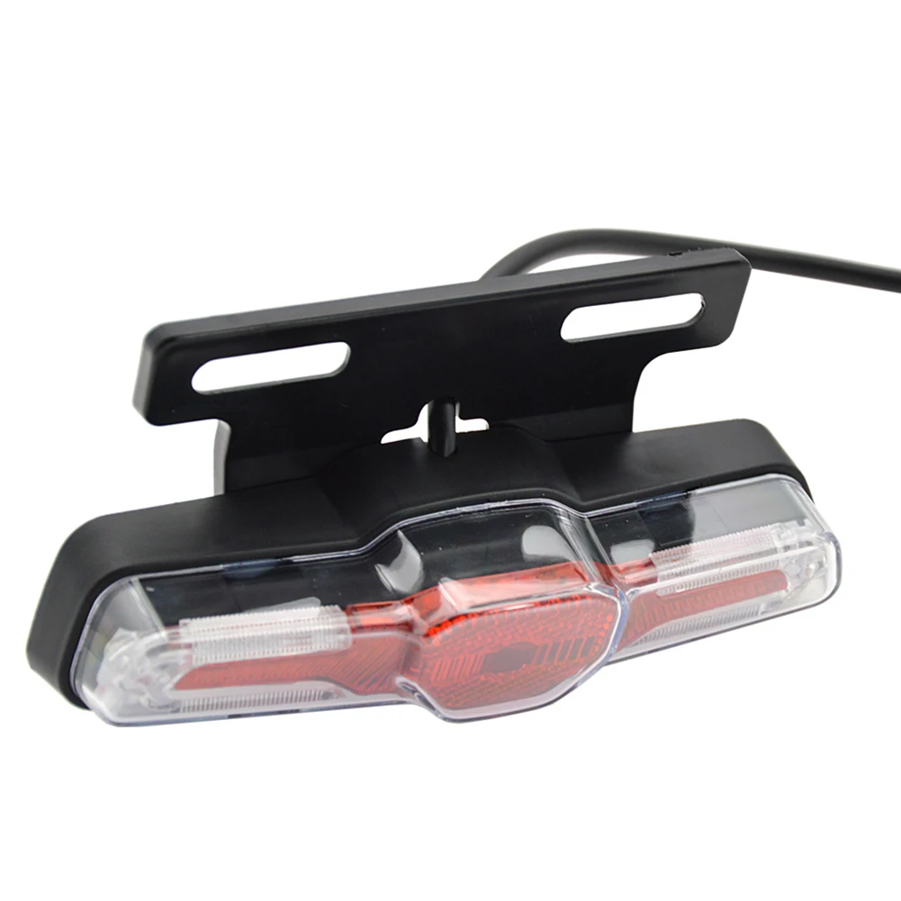 LED Electric Bicycle Tail Light High-Brightness Safety Warning Rear Lamp Easy Installation for 36V 48V Electric Bike