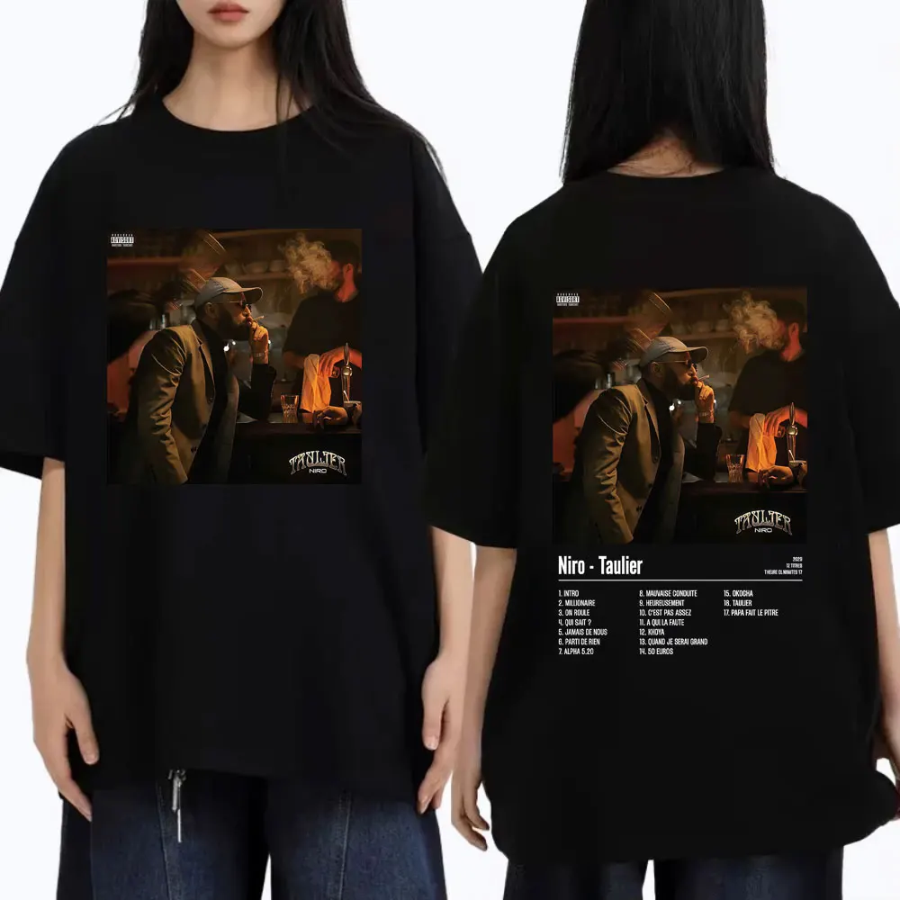 

Rapper Niro Taulier Album T-shirt Men Women Fashion Casual Oversized T Shirts Tops Summer Male Vintage Hip Hop Rock Streetwear