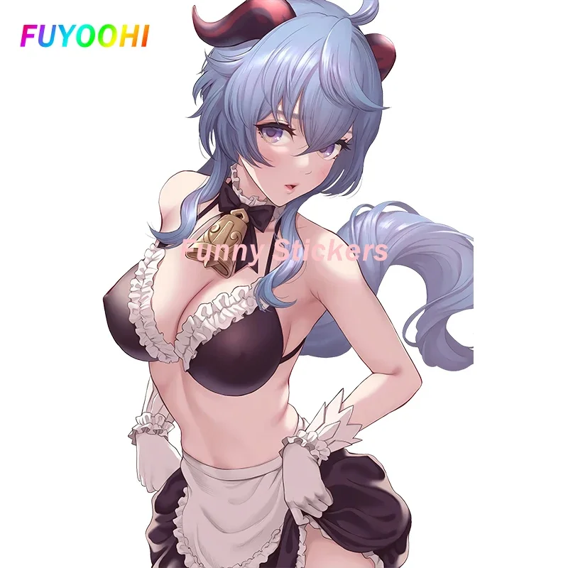 FUYOOHI Play Stickers Hot Sexi Game Genshin Impact Ganyu Anime Motorcycle Car Stickers Decal Sexy Car Accessories Decoration