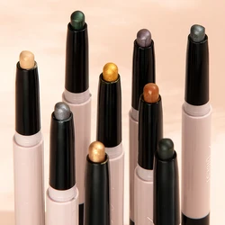 12 Colors Pearlescent Eyeshadow Pencil Waterproof Long Lasting Glitter Shimmer Eye Shadow Pen Eyeliner Stick Eyes Makeup Tools