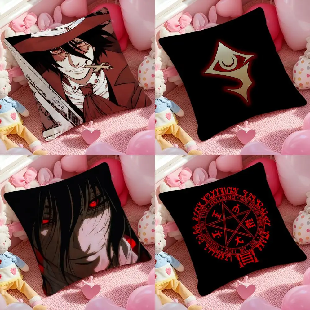 Anime Hellsing Cushion Cover Pattern Printed Pillowcase For 