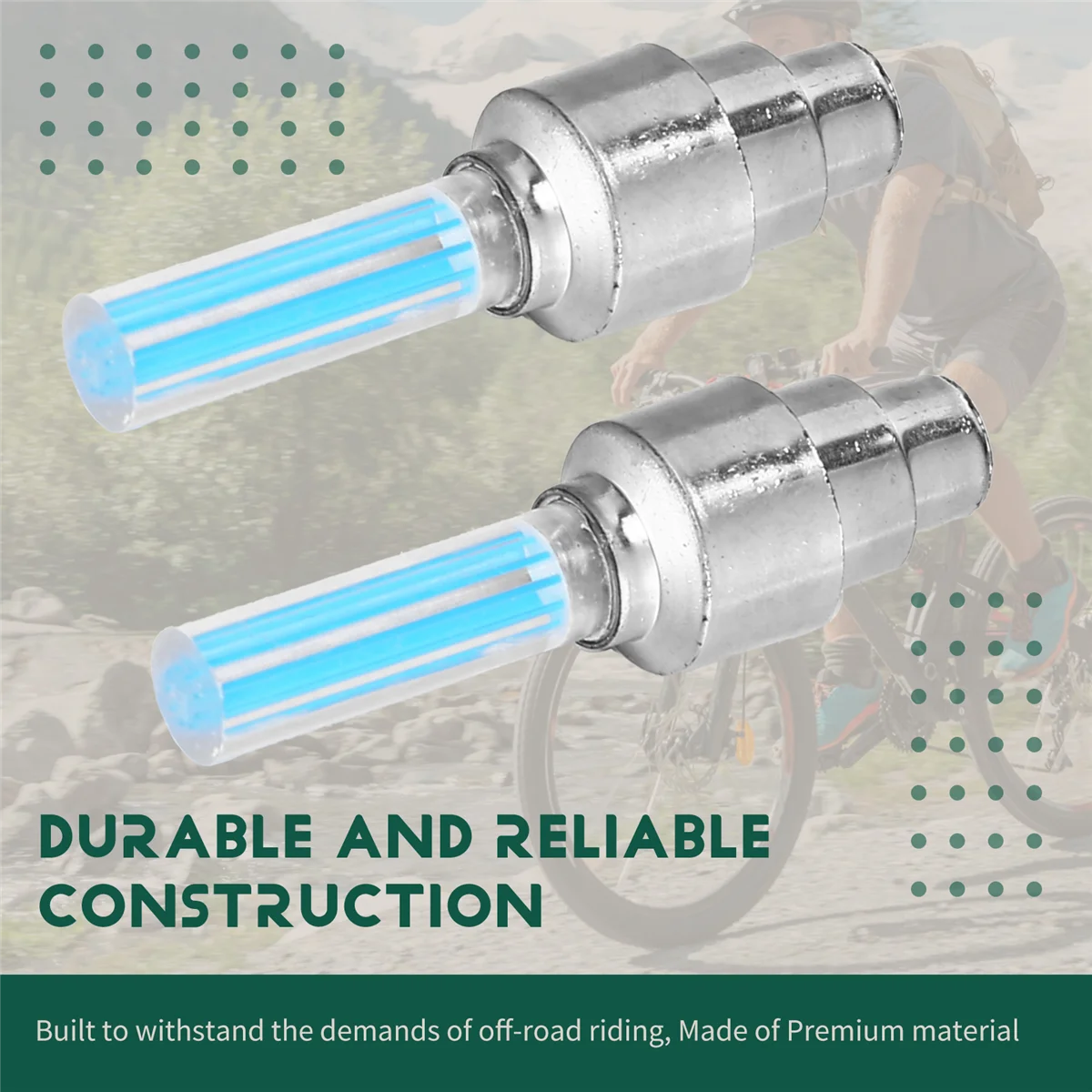 Bike Light with No Battery Mountain Road Bike Bicycle Lights LEDS Tyre Tire Valve Caps Wheel Spokes LED Light BL0157 Rich