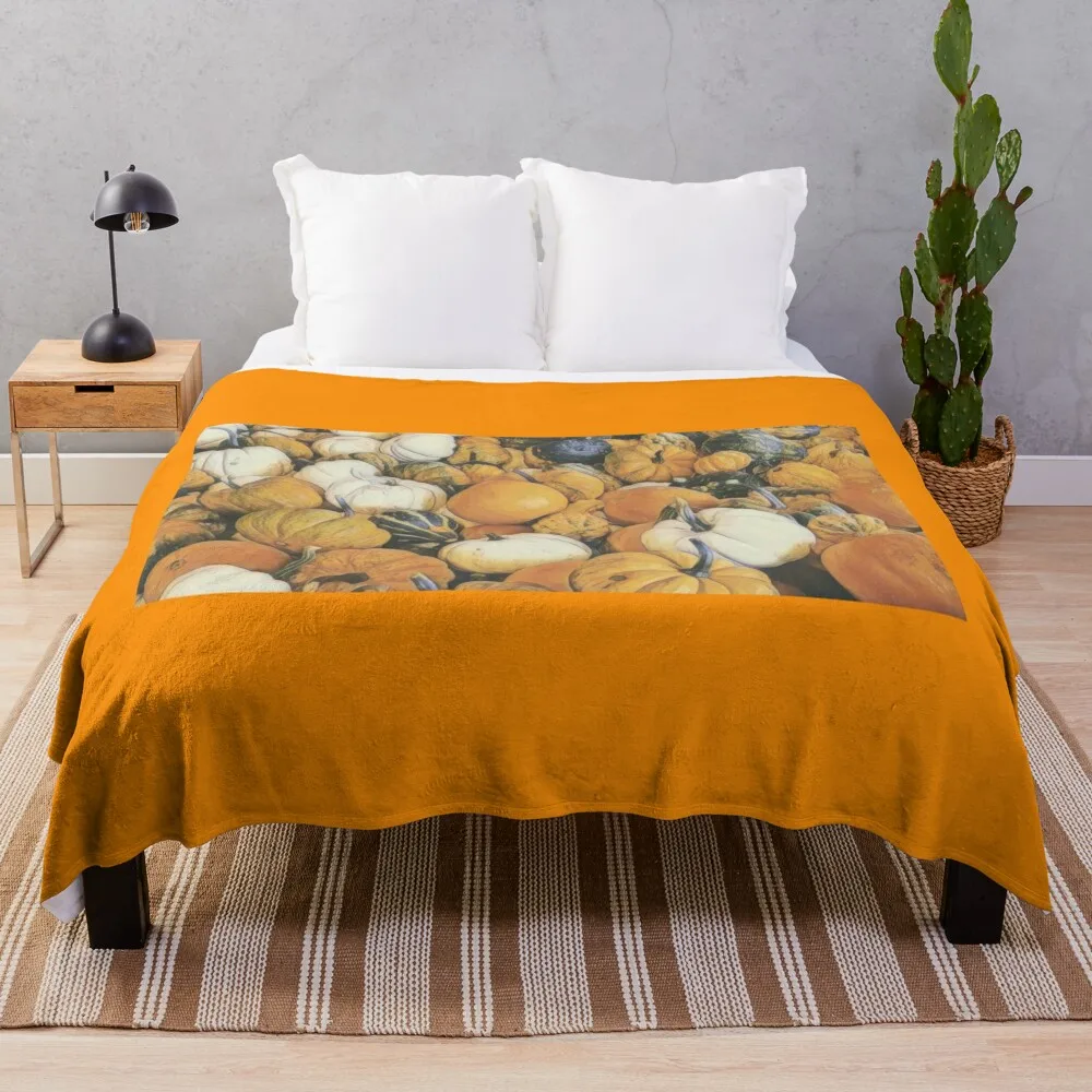Pumpkin Harvest Throw Blanket warm winter blankets ands wednesday Beautifuls Blankets