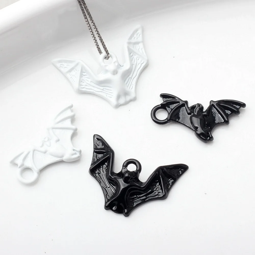 

10Pcs Alloy Halloween Bat Skull Skeleton Hands Charms Mask Pendant For DIY Earrings Bracelet Jewelry Keychain Making Accessories