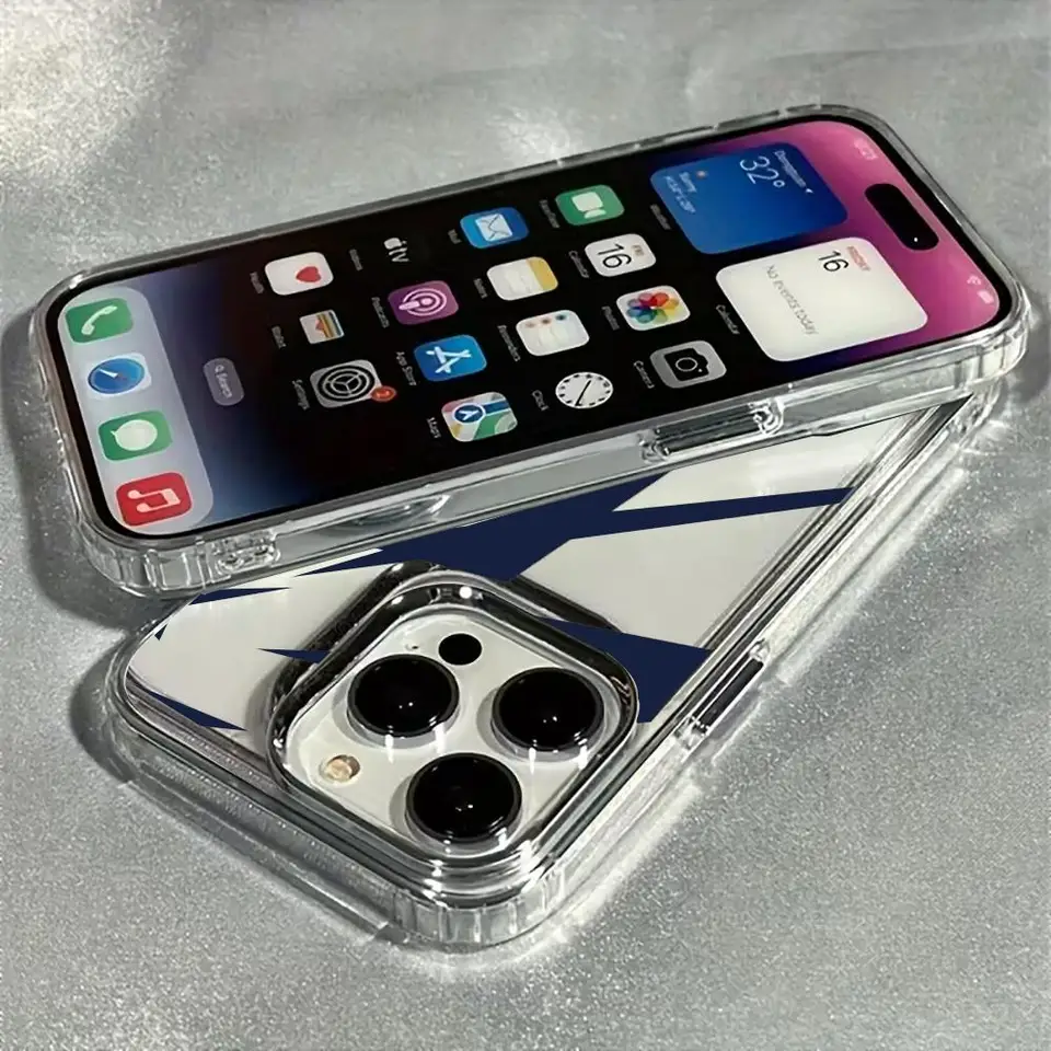 Funda de silicona a prueba de golpes con patrón de estrella de cinco puntas para iPhone 17 Air 16 14 15 Pro Plus 13 12 11 Pro Max 16e 6