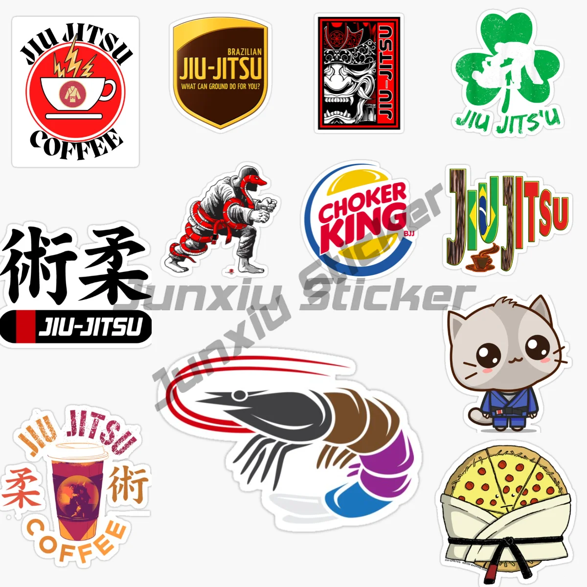 

JIU JITSU BJJ Brazilian Grappling Martial Vinyl Waterproof Self-adhesive Car Sticker Laptop Wall Window Bumper Decal