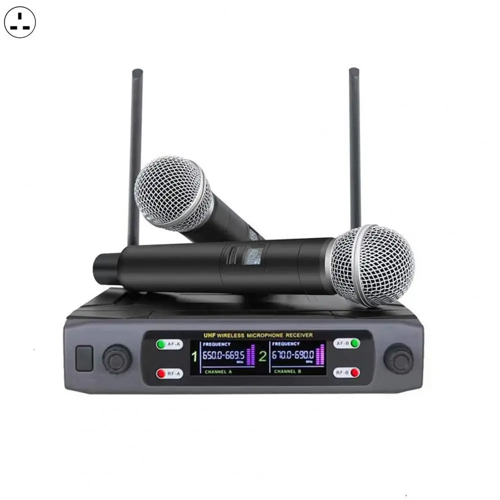 Wireless Speaker 1 Set Convenient Noise Reduction US/UK/EU Plug  Mic DJ Speech Wireless Microphone Set Wedding Band Accessories