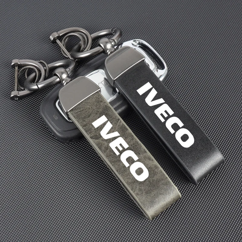 الجلود الرجال النساء شعار سيارة المفاتيح كيرينغ قلادة حامل هدية ل IVECO راية 3ft X5 قدم 3ft X5ft اليومية IV اكسسوارات السيارات