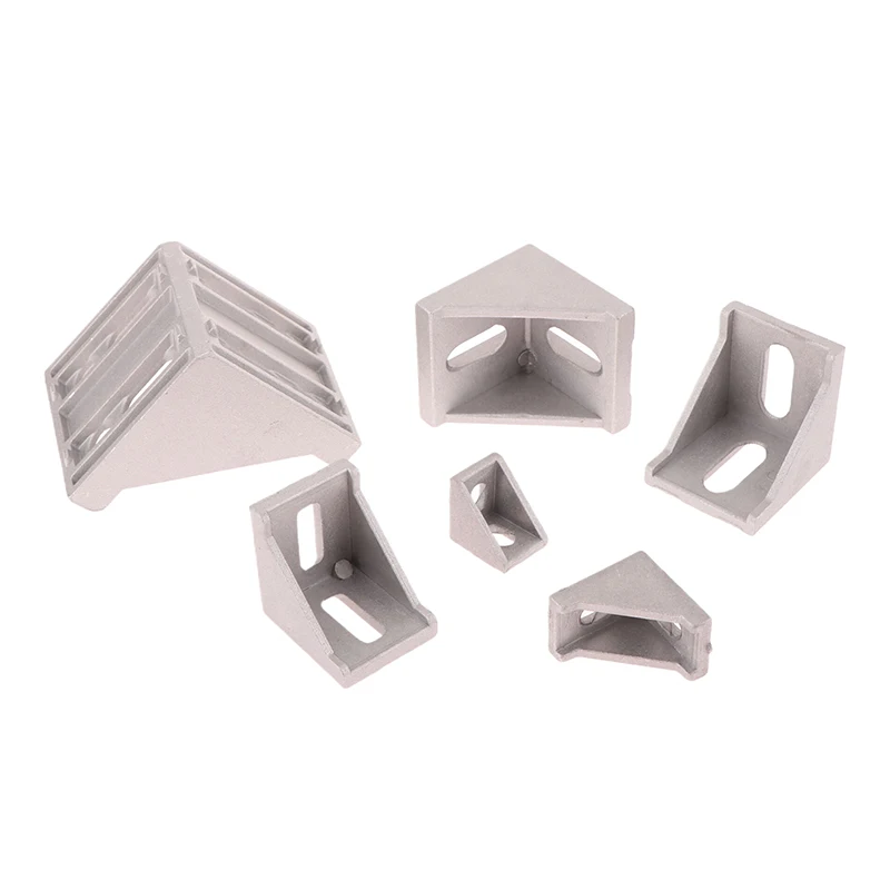 2PCS Corner Fitting Angle Aluminum Connector Bracket Fastener 2020 2028 3030 4040 4545 6060 For Industrial Aluminium Profile