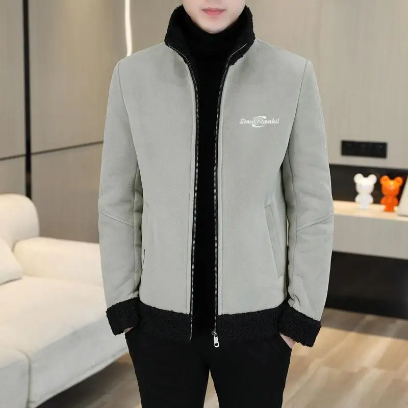 

High Quality Winter Stand Collar Woolen Jacket for Men Casual Business Trench Coat Social Streetwear Overcoat Men Clothing 2023