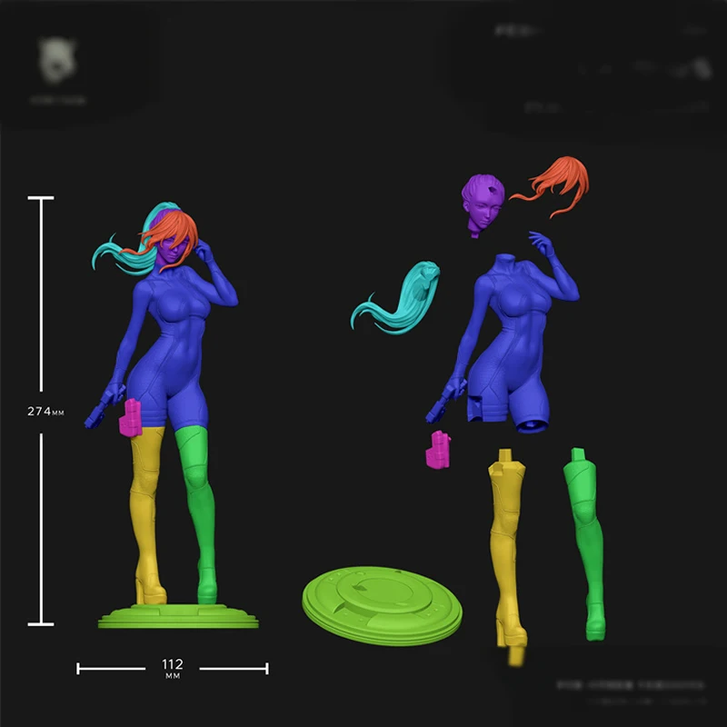 3 Styles Game Character 6213 Aran NSFW 3D Print Model Unassembled Unpainted Custom Jigsaw Puzzle NSFW GK Figure Kit T_0186