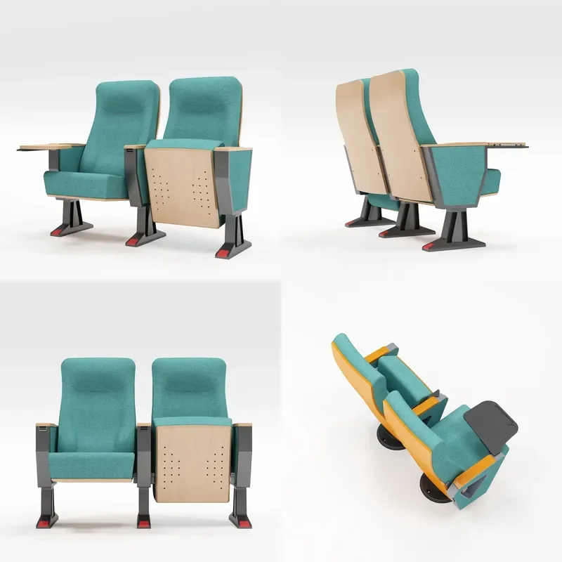 for Durable Fabric Lecture Hall Seats with Flat Auditorium Chairs Foldable Teaching Chairs Armchairs