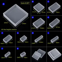 Y1UB Square Rectangle Silicone Mold Exopy Resin DIY Crafts Decoration for Handmade Jewelry Dried Flower Ornament