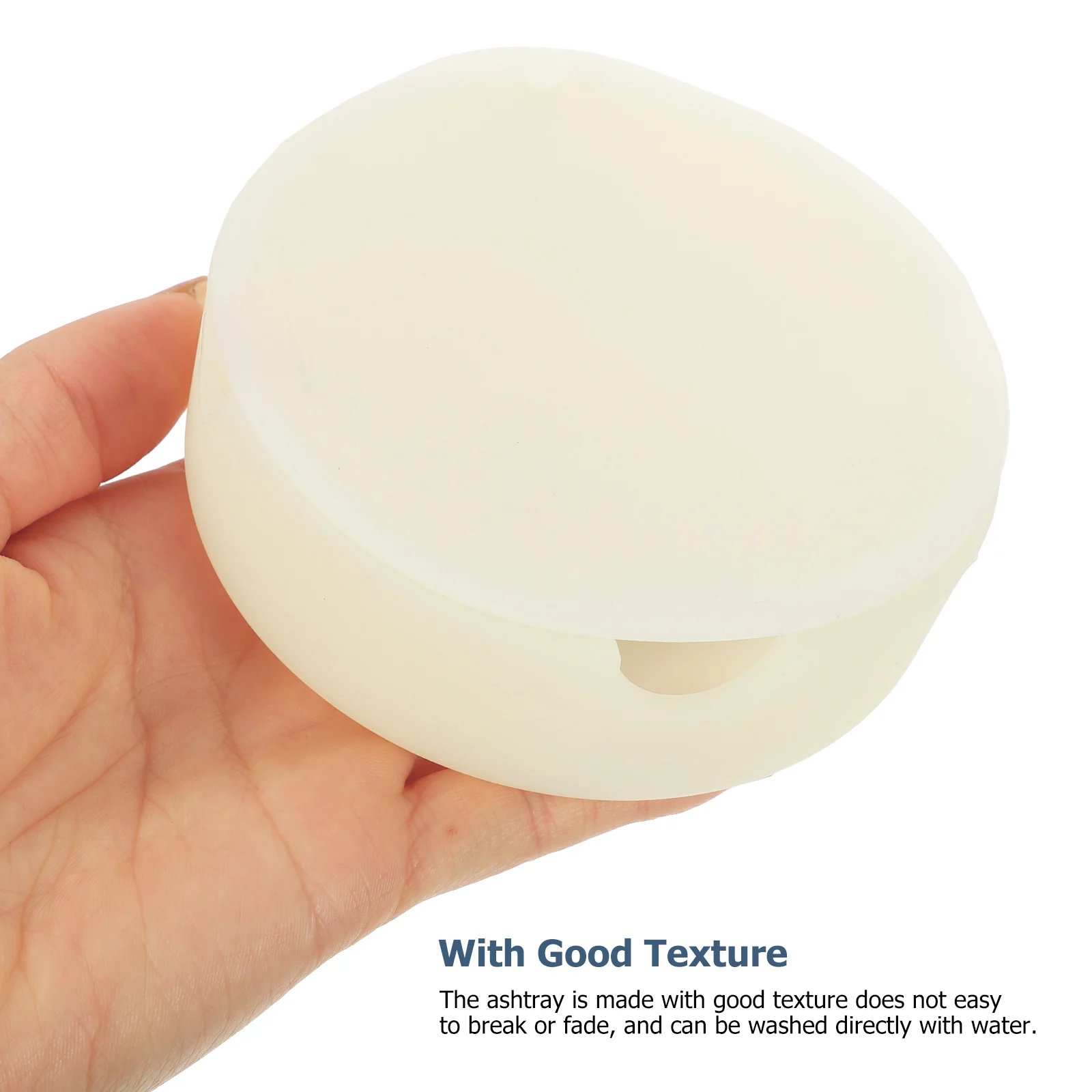 

Lidded Silicone Heatproof Wear-Resistant Round Desktop Tray With Cover Decorative Living Room Ashtray Cigarette Ash Container