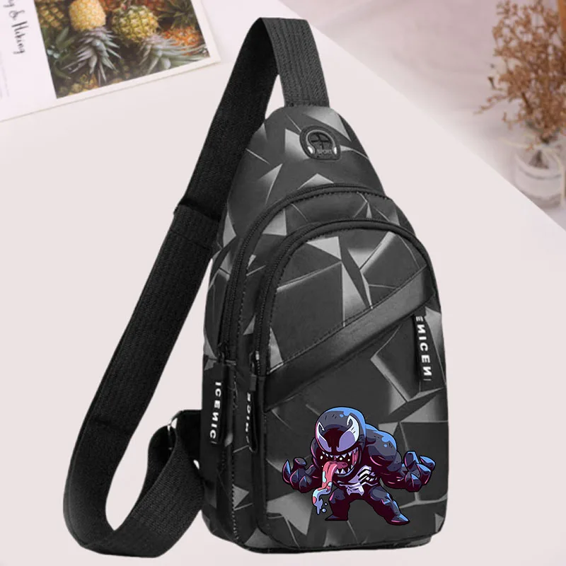 Cool Venom Mens Bags New Popular Adjustable Ins Outdoor Sports Versatile Sling Bag Travel Crossbody Bag Men's Shoulder Bag 2024